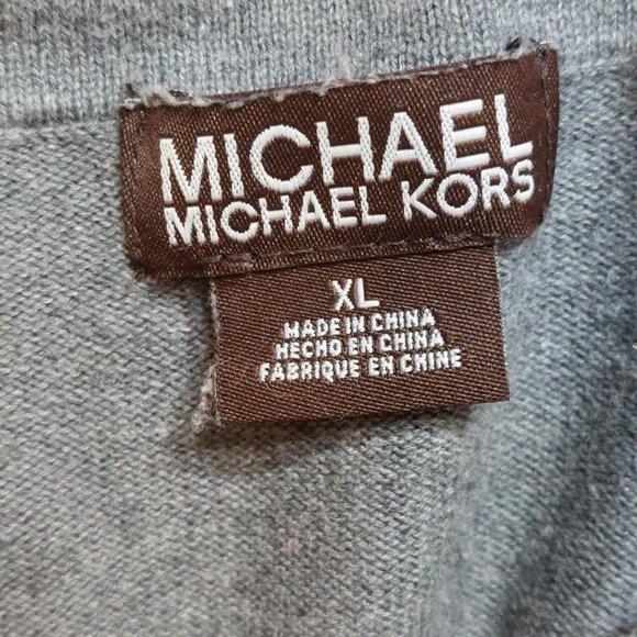 Michael Kors Men's 1/4 Zip Grey Pullover Sweater - Size XL - Picture 4 of 5